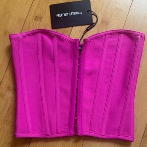 PrettyLittleThing Fuchsia Strapless Corset